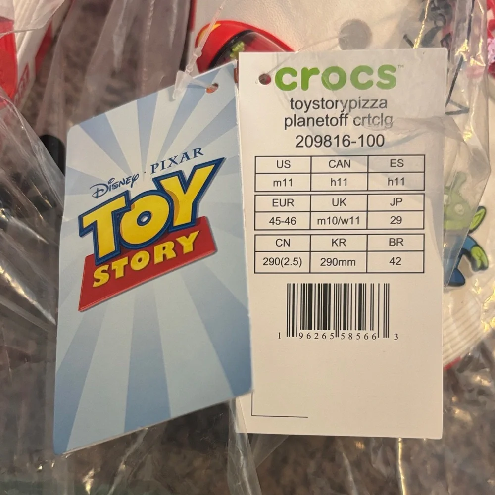 Adult Toy Story Pizza Planet Crocs M11 - Picture 3 of 4